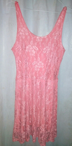 Vestido Corte  Princesa Encaje Elastizado, Forrado. T.m