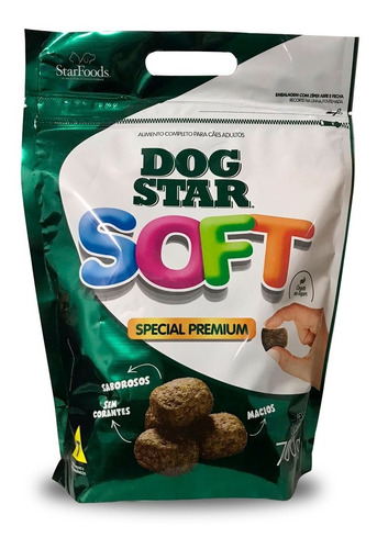 Ração Para Cães Dog Star Soft 700g Ração Macia Mole Premium