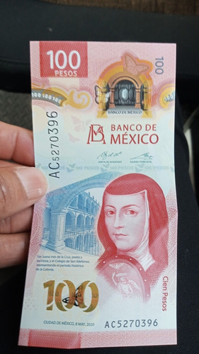 Venta!! Nuevo Billete De 100 Pesos Sor Juana Inés De La Cruz