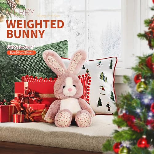Peluche De Conejo Orejas Largas De 20 Pulgadas, Conejo Rosa