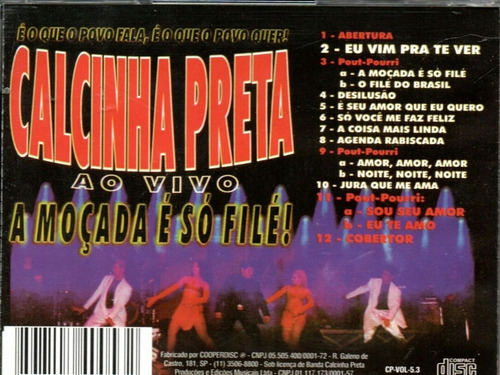 Cd Calcinha Preta Ao Vivo A Mocada E
