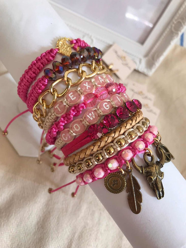 Imagem 5 de 10 de Pulseira Blogueira Neon Olho Grego Búzios Coração Cavalo