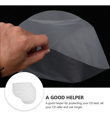 Funda De Vinilo Transparente Para Discos Compactos, 50 Unida