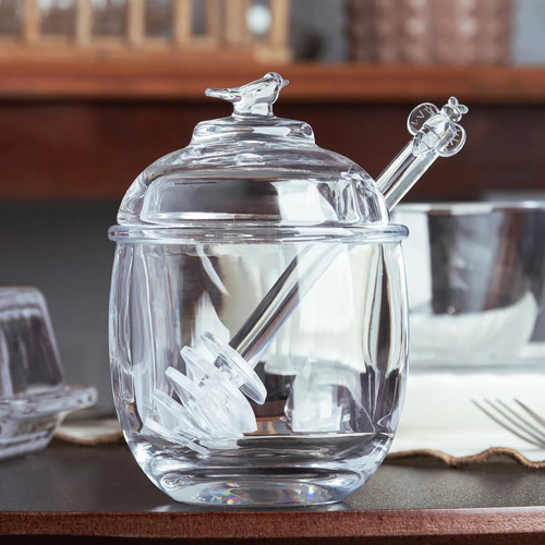 Meleira Bird Em Cristal Ecológico Com Pegador E Tampa 150ml