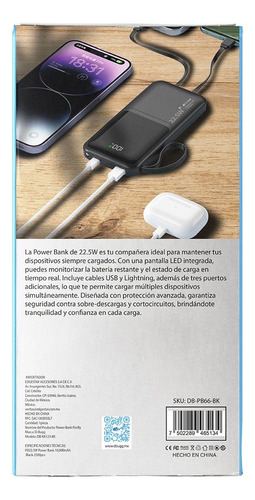 Kit Power Bank 10000 Mah + Cargador Gan 65 Watts