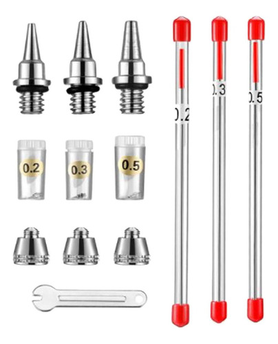 10x Kits De Boquillas De Aerógrafo Profesionales Repuestos