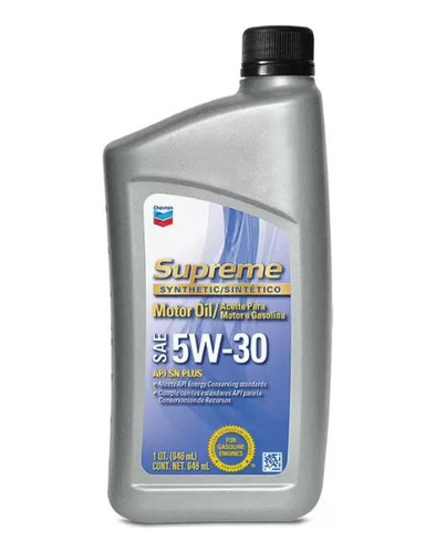 Aceite 100% Sintetico 5w30 Chevron Supreme 946ml