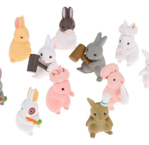 Aa 12 Piezas De Hadas Jardín Conejo Mini Conejo De Pascua