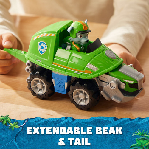 Paw Patrol Jungle Pups - Rocky Vehiculo Tortuga Color Verde