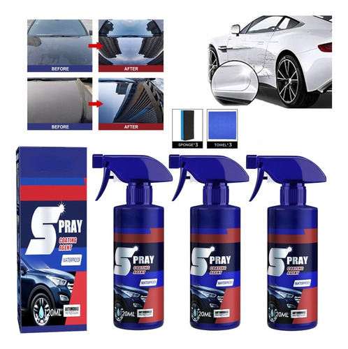 Spray De Revestimiento Quick Car 3 En 1 De Alta Protección