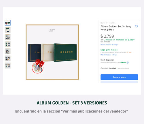 55 Photocards De Jungkook ( Bts ) Golden