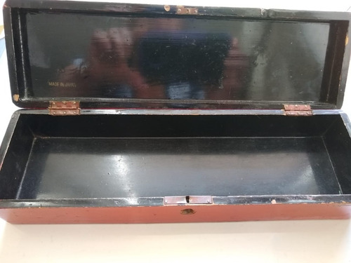 Caja Japonesa Laca Rojo Dragón Filigranas C/ Polvo Dorado (Usado)