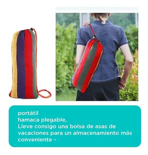 Hamaca Camping Al Aire Libre 260x100 Cm Rojo