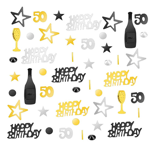 Decoraciones De Confeti De Cumpleaños Para 50 Suministros