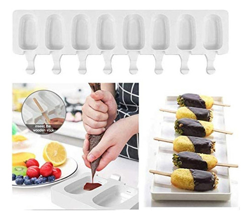 Máquina De Fazer Picolés De Silicone Para Sorvete De 8 Célul