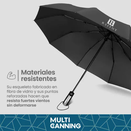 Guarda-chuva automático à prova de vento Raitot Open Close Reforçado Short