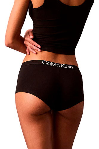 Boyshort Culotte Garconne Calvin Klein Negro Logo Original