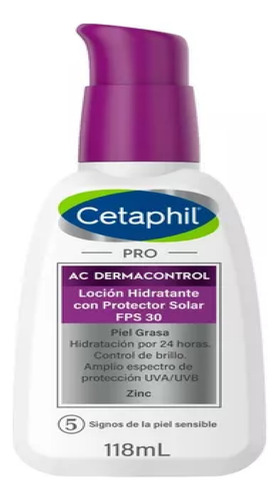 Crema Facial Fps 30 Cetaphil Pro Ac Dermacontrol / 118 Ml