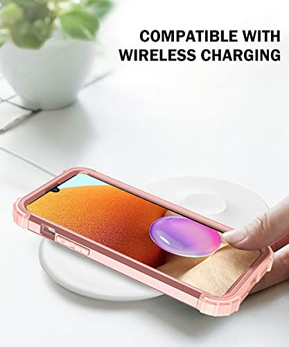 Funda Para Galaxy A32 5g A12 Rosa 6.5 PuLG Duro Policarbonat