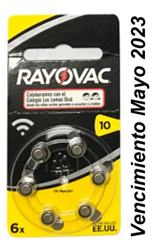 Pilas Audífono Rayovac L10 Blister X6u. 14 Blister 84 Pilas