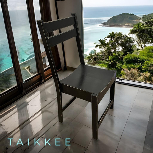 Sillas Comedor Rústica Negra Decapada X 6 Unidades - Taikkee