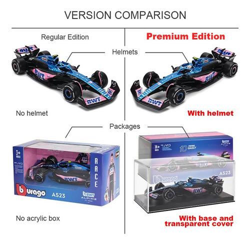 Bburago Alpine A523 #31 Esteban Ocon 1:43 F1 2023 Modelo Fia
