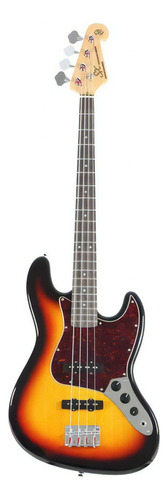 Contrabajo Sx Bd1 Jb 4 cuerdas Sunburst 3ts con funda de bolsa, cuerda de guía para la mano derecha, cantidad 4