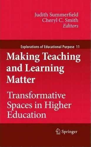 Making Teaching And Learning Matter, De Judith Summerfield. Editorial Springer, Tapa Dura En Inglés