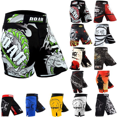 Pantalones Cortos Roar, Para Mma, Poliéster, Ajustables