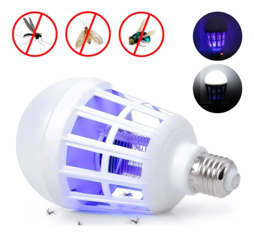 Lampara Foco Led Repelente Mosquitos Moscas Insectos 12w