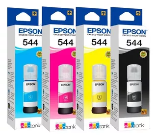 Tinta Epson T544 Pack Original Serie L3110 L3150 (en Caja)