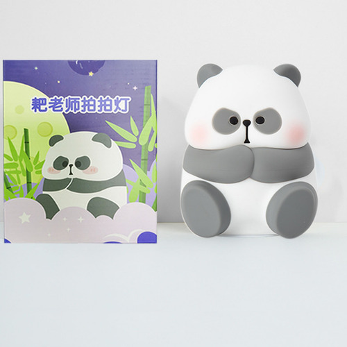 Pat Luz De Noche Panda De Dibujos Animados Silicona Grande