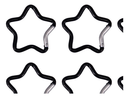 10 Clips Para Llavero Con Mosquetón En Forma De Estrella De
