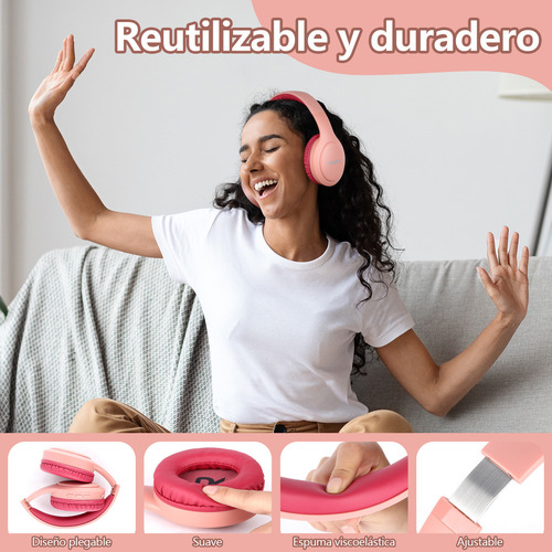 Audífonos Siindoo Jh-919 Color Rosa