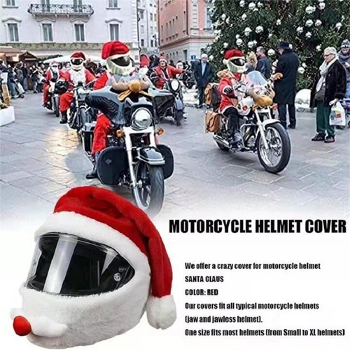 Casco De Motocicleta Sombrero De Navidad Casco Capucha Loco