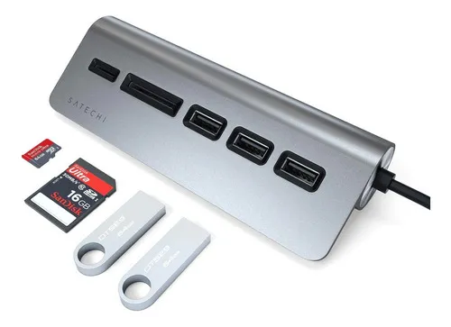 Hub Adaptador Tipo C 5 Puertos Usb3.0 Lector Sd Msd Satechi