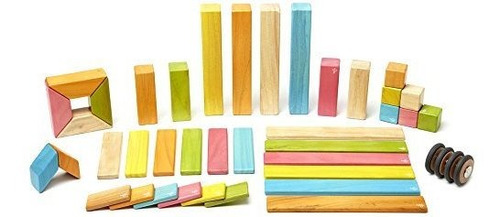 Juego De Bloques De Madera Magnetica Tegu De 42 Piezas Tint