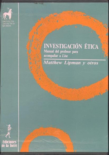 Libro Investigaciã³n Ã©tica - Lipman, Matthew