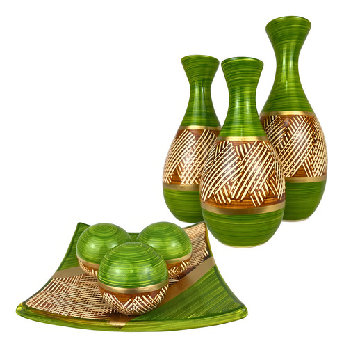 Juego de adornos de cerámica con forma de trío para mesa central, decoración, bolos y oro rosa