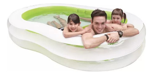 Pileta Inflable Grande 420l Verano Infantil Agua Familiar Color Verde