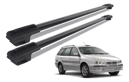 Rack Travessa De Teto Fiat Marea Weekend 1996 A 2003 Preto 