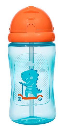 Imagem 5 de 6 de Garrafinha De Agua Infantil Canudo Retratil De Silicone Dino