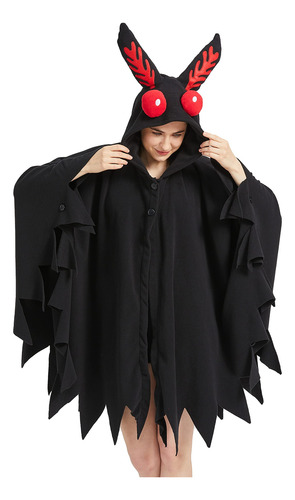 Disfraz De Hombre Polilla Con Capucha Para Halloween Unisex