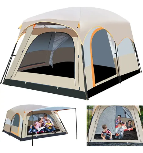 Tenda Da Campeggio Leggera Per 2 Persone, Facile Montaggio, Impermeabile 3000mm, Verde