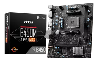 Motherboard Msi B450m-a Pro Max Ii Am4 2 Color Negro