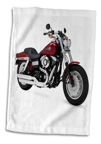 Toalla 3d Rose Representando Harley Davidson174 Motocicleta 