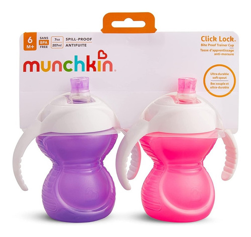 Set Vasos X 2 Munchkin 7 Onz Antiderrame Para Bebes Niños