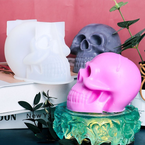 Molde Silicona Craneo Calavera Resina Epoxi Decoracion Arte Transparente
