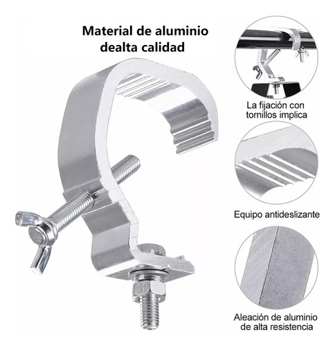 5 Pcs Clamps Gancho Para Colgar Luces Aluminio De Escenario