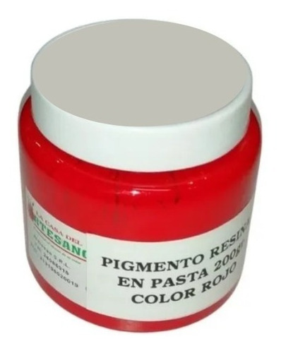 Pigmento En Pasta Para Resinas Color Rojo *200grs.